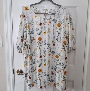 ReMade white floral blouse